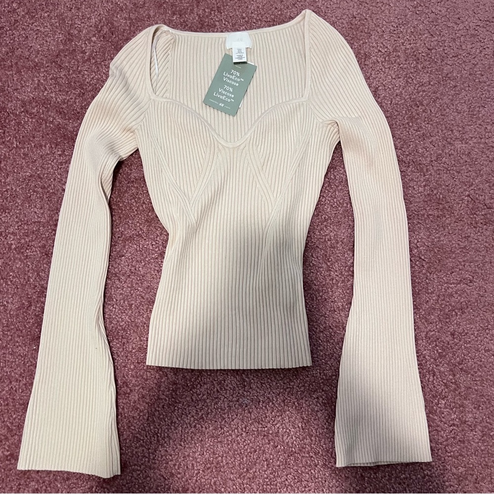 Fitted Rib Knit Sweater